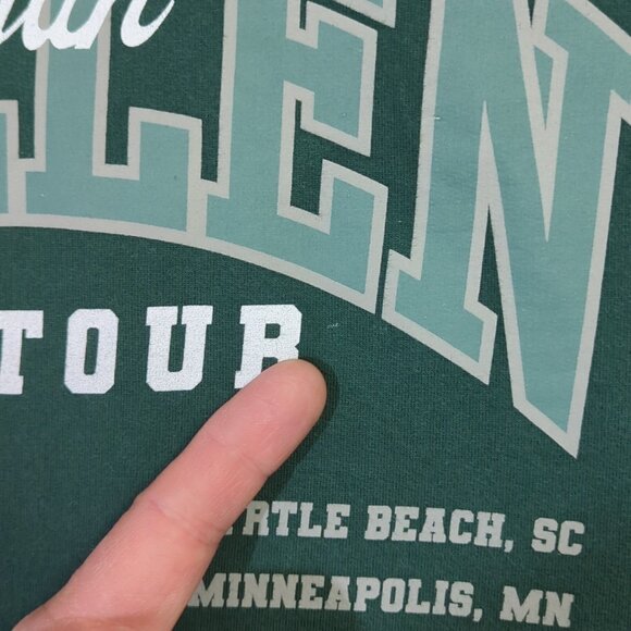 Morgan Wallen Hoodie Men's 2XL Green Pullover One Night At A Time Tour 2024 - Picture 11 of 14
